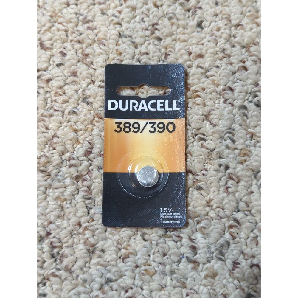 389/390 Duracell Silver Oxide Batteries (AG10, 189, LR1130, SR1130SW, SR54) QTY1